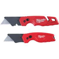 2-Piece FASTBACK Folding Utility Knife Set, Plastic Handle Auto-Cam