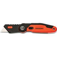 Couteau utilitaire pliant, 1" lame, lame en Acier, poign&eacute;e en Aluminium Auto-Cam