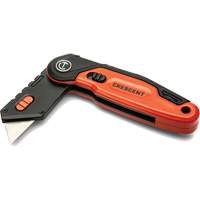 Couteau utilitaire pliant, 1" lame, lame en Acier, poign&eacute;e en Aluminium Auto-Cam