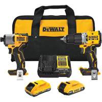 XR Brushless Cordless Premium Drill Driver Kit with 4 Ah POWERSTACK Battery and 2 Ah Battery, 20 V Auto-Cam