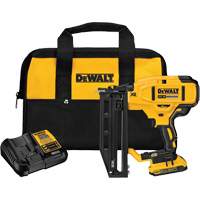 XR&reg; 16 GA Cordless Straight Finish Nailer Kit, 20 V, Lithium-Ion Auto-Cam