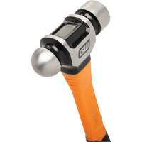 Ball Pein Hammer, 24 oz. Head Weight, Plain/Polished Face, Fibreglass Handle Auto-Cam