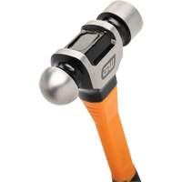 Ball Pein Hammer, 32 oz. Head Weight, Plain/Polished Face, Fibreglass Handle Auto-Cam