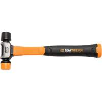 Soft Face Hammer, 16 oz. Head Weight, Plain Face, Solid Steel Handle, 12-1/4" L Auto-Cam
