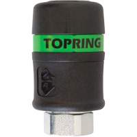 TOPQUIK Ultraflo 7.8 mm Quick Coupler, Polyester Composite, 3/8", Female NPT, 174 PSI Auto-Cam