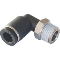 Adaptateur coude m&acirc;le NPT MAXFIT &agrave; raccord instantan&eacute; (push-to-connect), 3/8" x 1/2" dia., Polym&egrave;re PBT Auto-Cam