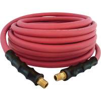 MAXPRO Rubber Hose, Air/Water, EPDM Rubber/Polyester, 3/8" dia. x 50', 300 psi, 1/4 NPT Auto-Cam