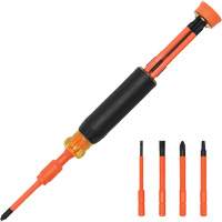Tournevis isolant &agrave; embouts interchangeables 4-en-1 Auto-Cam