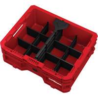 PACKOUT Low-Profile Crate, 15" x 18-5/8" x 6-5/8", Black/Red Auto-Cam