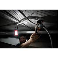 Rechargeable Low-Profile Magnetic Task Light, LED, 100/250/500 Lumens, Plastic/Aluminum Housing Auto-Cam