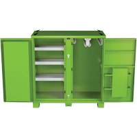 Armoire de rangement d'&eacute;PI sur place, Acier, Vert lime haute visibilit&eacute; Auto-Cam