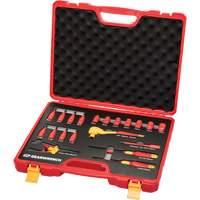 Jeu d'outils isol&eacute;s VDE &agrave; prise 3/8", 1000 V, 20 M Auto-Cam