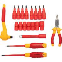 Jeu d'outils isol&eacute;s VDE &agrave; prise 3/8", 1000 V, 20 M Auto-Cam