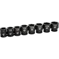 6-Point SAE Socket Set, 8 Pcs, Impact, 3/4" Drive Size Auto-Cam