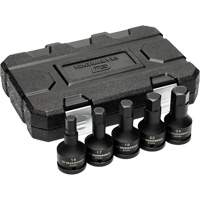 Metric Impact Bit Socket Set with Blow Mold Case, Hex, 3/4" Drive, 5 Pcs Auto-Cam