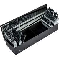 Jobber Length Combination Drill Bit Set, 115 Pieces, High Speed Steel Auto-Cam