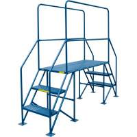 Crossover Ladder, 35-1/2" Overall Span, 31-1/2" H x 22" D, 22" Step Width Auto-Cam