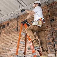 Step Ladder, 12', Fibreglass, 375 lbs. Capacity, Type 1AA Auto-Cam
