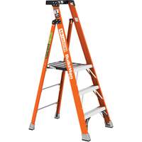 Safespace Platform Step Ladder, 3', 300 lbs. Cap. Auto-Cam