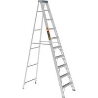 Step Ladder, 10', Aluminum, 225 lbs. Capacity, Type 2 Auto-Cam