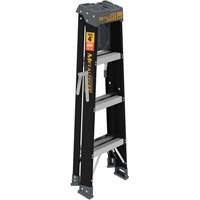 Step Ladder with Paint Tray, 4', Fibreglass, 250 lbs. Capacity, Type 1 Auto-Cam