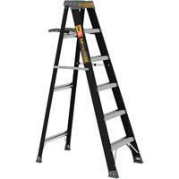 Step Ladder with Paint Tray, 6', Fibreglass, 250 lbs. Capacity, Type 1 Auto-Cam