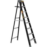 Step Ladder with Paint Tray, 8', Fibreglass, 250 lbs. Capacity, Type 1 Auto-Cam