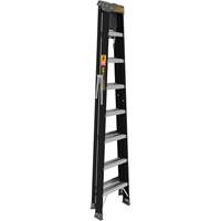 Step Ladder with Paint Tray, 8', Fibreglass, 250 lbs. Capacity, Type 1 Auto-Cam
