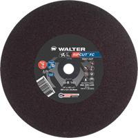 Ripcut Stainless Steel & Steel Cut-Off Wheel for Stationary Saws, 14" x 1/8", 1" Arbor, Type 1, Aluminum Oxide, 4400 RPM Auto-Cam