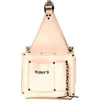 Porte-outils pour &eacute;lectricien et travaux d'entretien, Cuir, 17 pochettes, Beige Auto-Cam