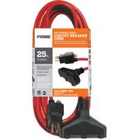 Cordon rallonge en vinyle, Ext&eacute;rieur, SJTW, AWG 14/3, 15 A, 3 prise(s), 25' Auto-Cam