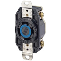 Single Flush 3-Pole 4-Wire Grounding Receptacle Auto-Cam