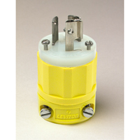 2-Pole 3-Wire Grounding Locking Plug, Nylon, 15 Amps, 250 V, L6-15P XA954 | Auto-Cam