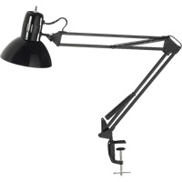 Swing Arm Clamp-On Desk Lamps, 100 W, Incandescent, C-Clamp, Black XA982 | Auto-Cam