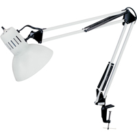 Swing Arm Clamp-On Desk Lamps, 100 W, Incandescent, C-Clamp, 36" Neck, White XA983 | Auto-Cam