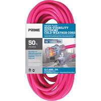 Neon Flex&reg; High Visibility Extension Cord, Outdoor, SJTW, 12/3 AWG, 15 A, 50' Auto-Cam