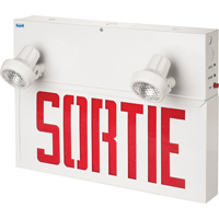Stella Combination Signs - Sortie, LED, Hardwired, 17-1/2" L x 12-1/2" W, French XB932 | Auto-Cam