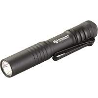 MicroStream&reg; Pen Light, LED, 45 Lumens, Aluminum Body, AAA Batteries, Included Auto-Cam