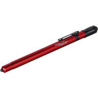 Stylus&reg; Pen Light, LED, 11 Lumens, Aluminum Body, AAAA Batteries, Included Auto-Cam