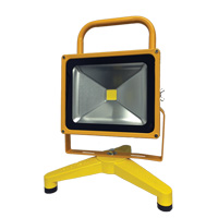 Rechargeable And Portable Floodlights, LED, 30 W, 3000 Lumens, Aluminum Housing Auto-Cam