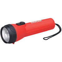 Industrial General Purpose Flashlight, LED, 25 Lumens, D Batteries Auto-Cam