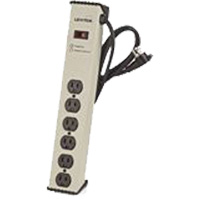Surge Protector Strip, 6 Outlets, 900 J, 1500 W, 6' Cord Auto-Cam