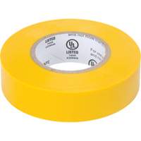 Electrical Tape, 19 mm (3/4") x 18 M (60'), Yellow, 7 mils XH387 | Auto-Cam