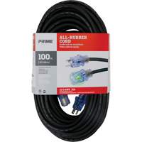 All-Rubber™ Outdoor Extension Cord, SJOOW, 12/3 AWG, 15 A, 100' XI529 | Auto-Cam
