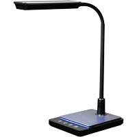 Goose Neck Desk Lamp with USB Charger, 8 W, LED, 15" Neck, Black XI752 | Auto-Cam