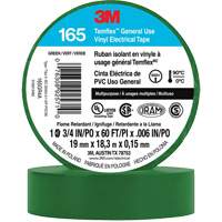Temflex™ General Use Vinyl Electrical Tape 165, 19 mm (3/4") x 18 M (60'), Green, 6 mils XI865 | Auto-Cam