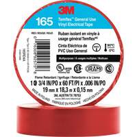 Temflex™ General Use Vinyl Electrical Tape 165, 19 mm (3/4") x 18 M (60'), Red, 6 mils XI867 | Auto-Cam