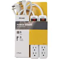 Power Strip 2-Pack, 6 Outlet(s), 3', 15 A, 1875 W, 125 V XJ239 | Auto-Cam