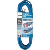 Glacier Flex&reg; Extreme Cold Weather Extension Cord, Outdoor, SJTW, 16/3 AWG, 13 A, 15' Auto-Cam