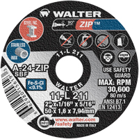 Zip™ Cut-Off Wheel, 2" x 1/16", 5/16" Arbor, Type 1, Aluminum Oxide, 5100 RPM YC582 | Auto-Cam
